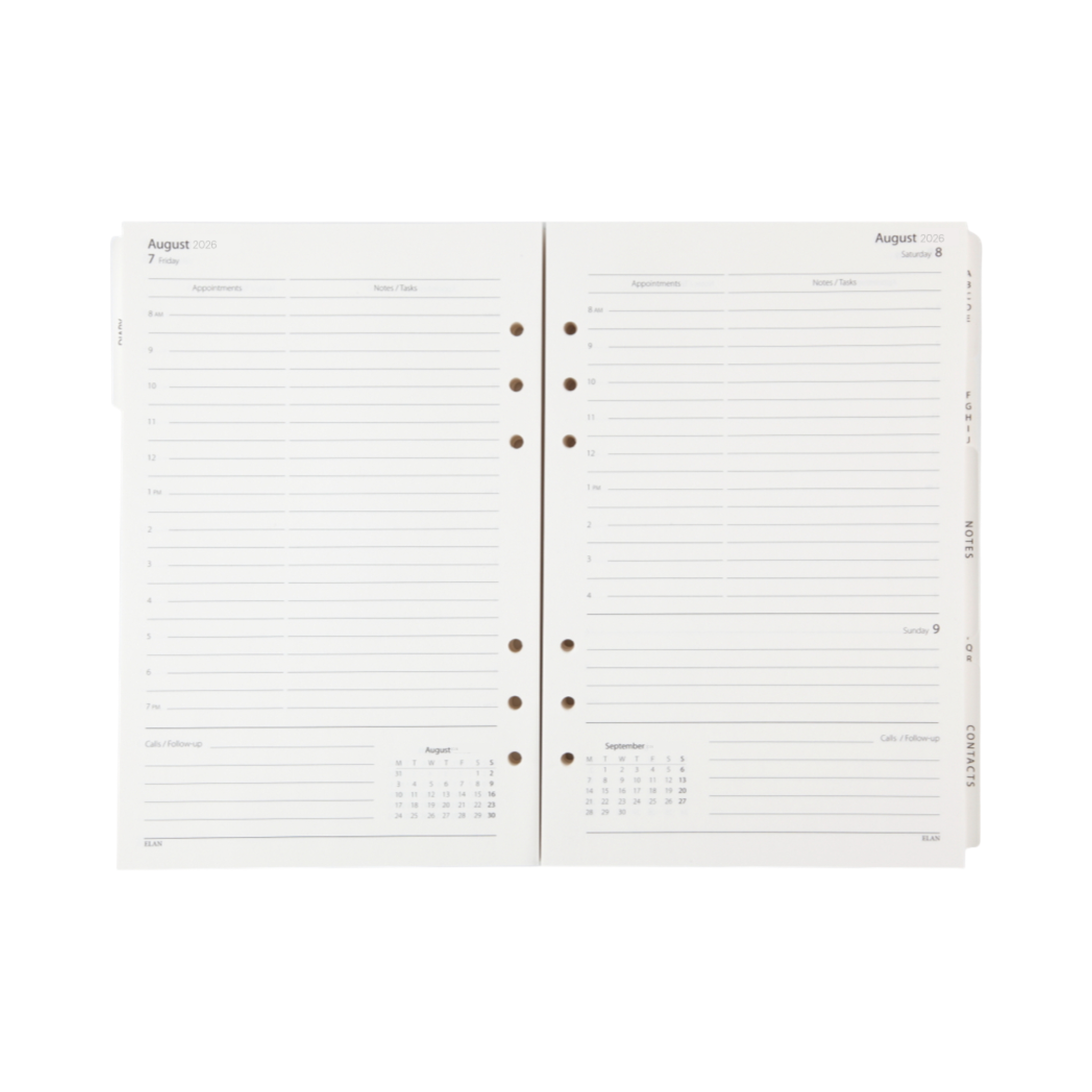 Business Planner Refill Set 2026 – A5 Dated Inserts for Office & Daily Planning