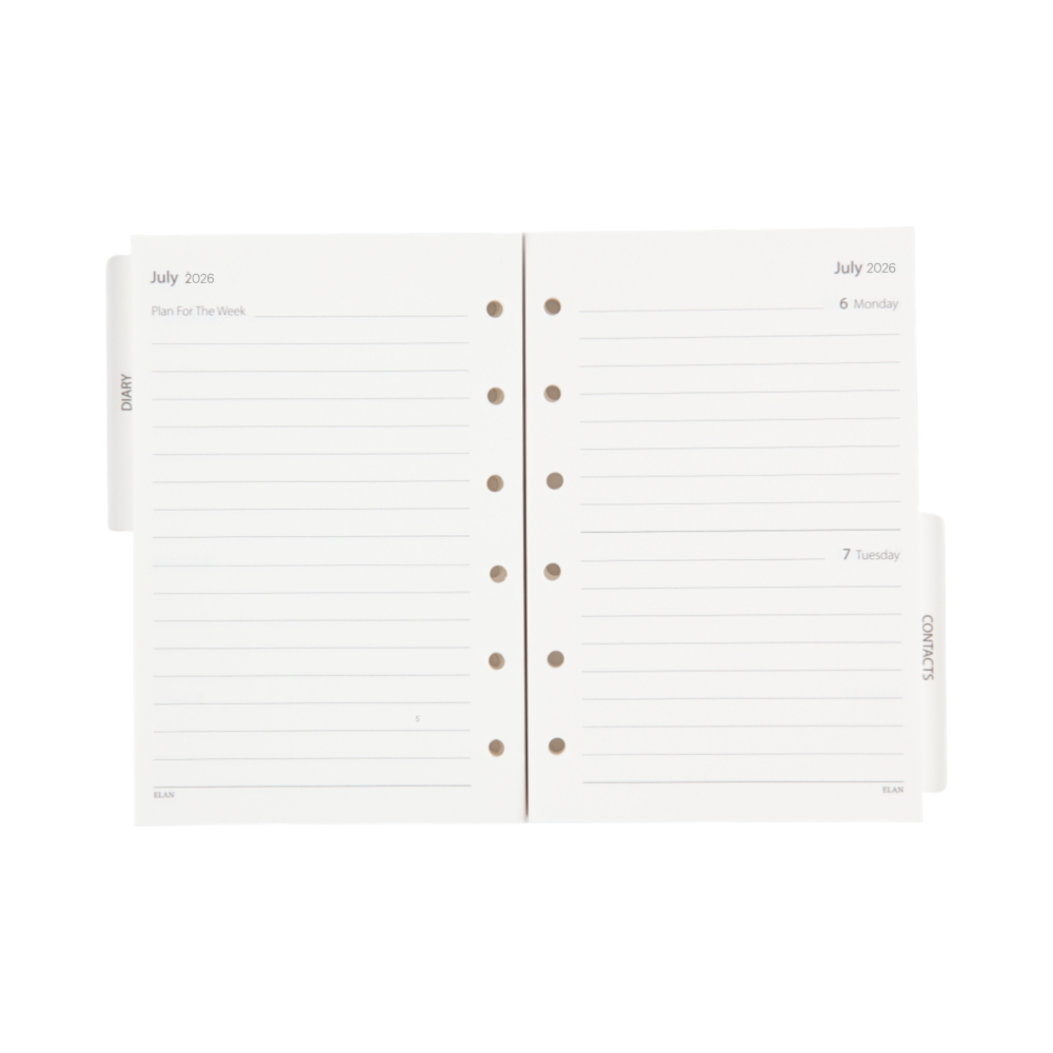 Personal Planner Refill Set 2026 – Weekly Inserts for Organizers